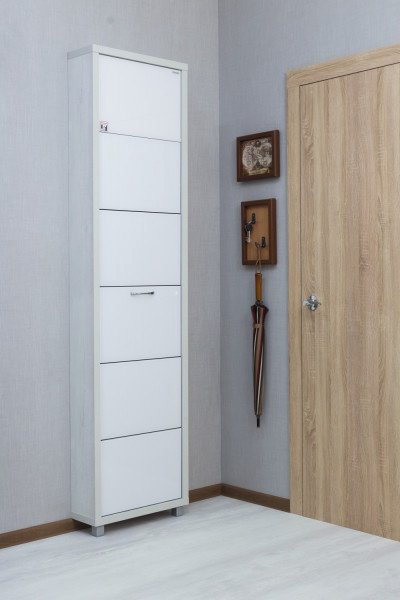 Обувница Айрон Люкс Твикс 55x19x207см белый  купить,NaN