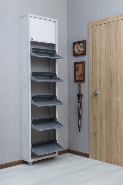 Обувница Айрон Люкс Твикс 55x19x207см белый  купить,NaN