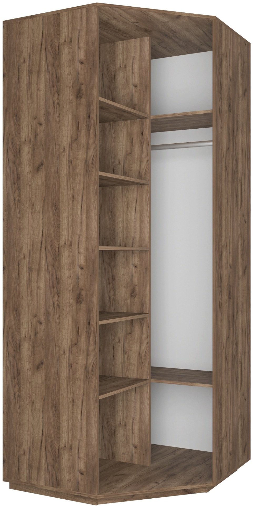 Шкаф угловой Мебель Азии Экспрес-1 240, 90x240х90 см, коричневый купить,NaN