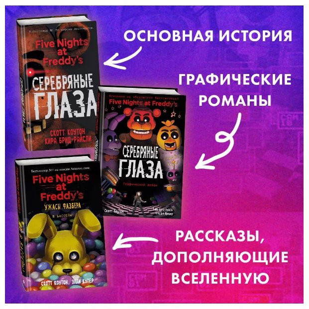 Книга Захаров А.: ФНАФ Серебряные глаза. Графический роман купить,NaN