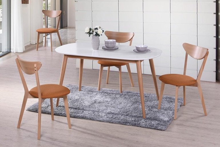 Обеденный стол Ixlos Max, 140х80x75 см, МДФ, белый купить,NaN