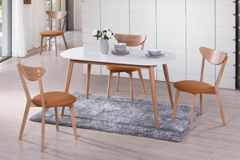 Обеденный стол Ixlos Max, 140х80x75 см, МДФ, белый купить,NaN