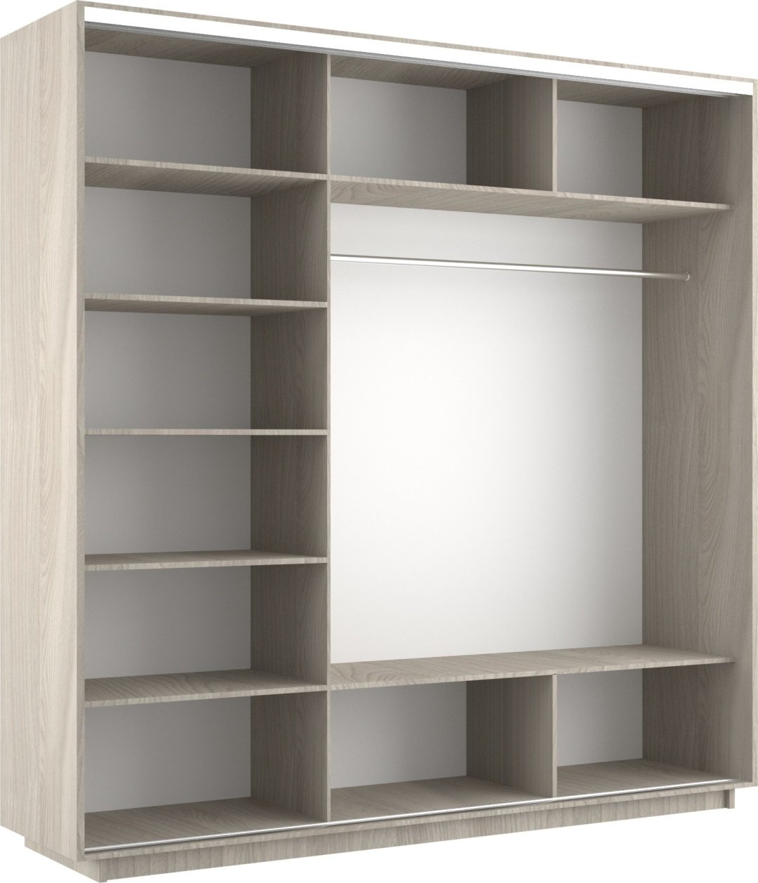Шкаф-купе Мебель Азии Экспресс 2-180 2Д2З, 180x220х60 см, бежевый - ForteMarket Шкаф-купе Мебель Азии Экспресс 2-180 2Д2З, 180x220х60 см, бежевый купить,0