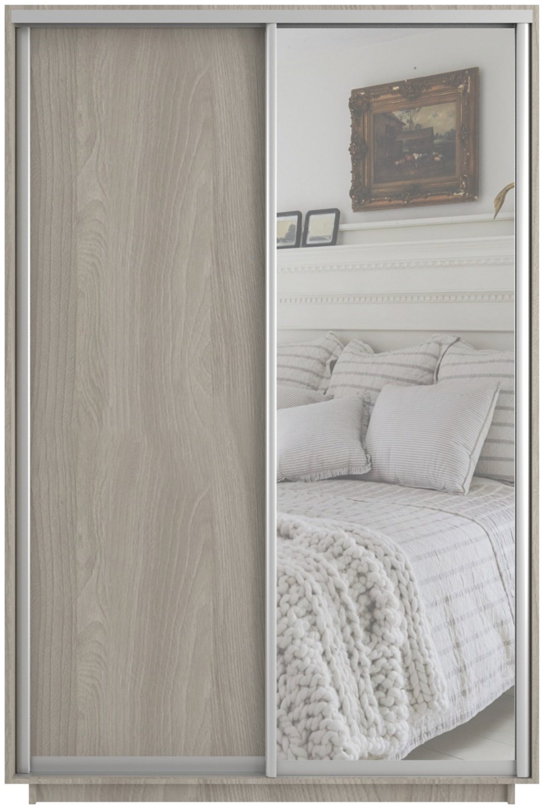 Шкаф-купе Мебель Азии Экспресс 2Д1ЗП, 120x220х60 см, бежевый - ForteMarket Шкаф-купе Мебель Азии Экспресс 2Д1ЗП, 120x220х60 см, бежевый купить,0