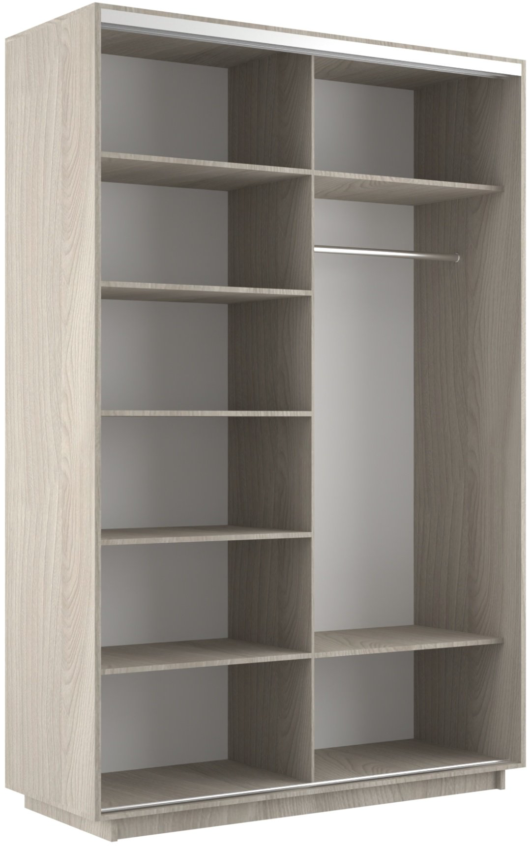 Шкаф-купе Мебель Азии Экспресс 2Д1ЗП, 120x220х60 см, бежевый купить,NaN