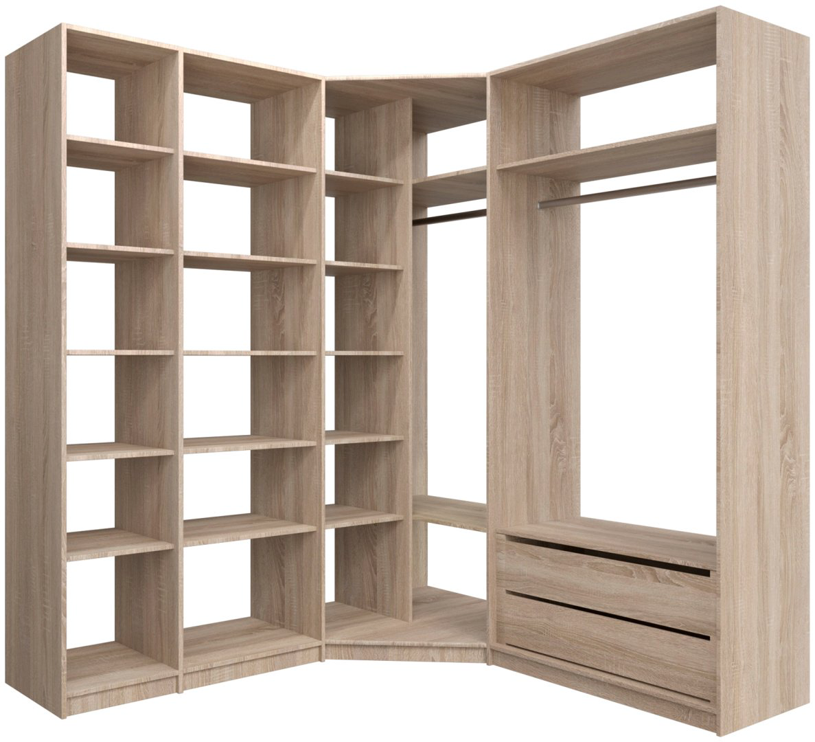 Модуль для гардероба Мебель Азии Локер UEQ0000344UG266656 389.6x220х50.7см светло-коричневый купить,NaN