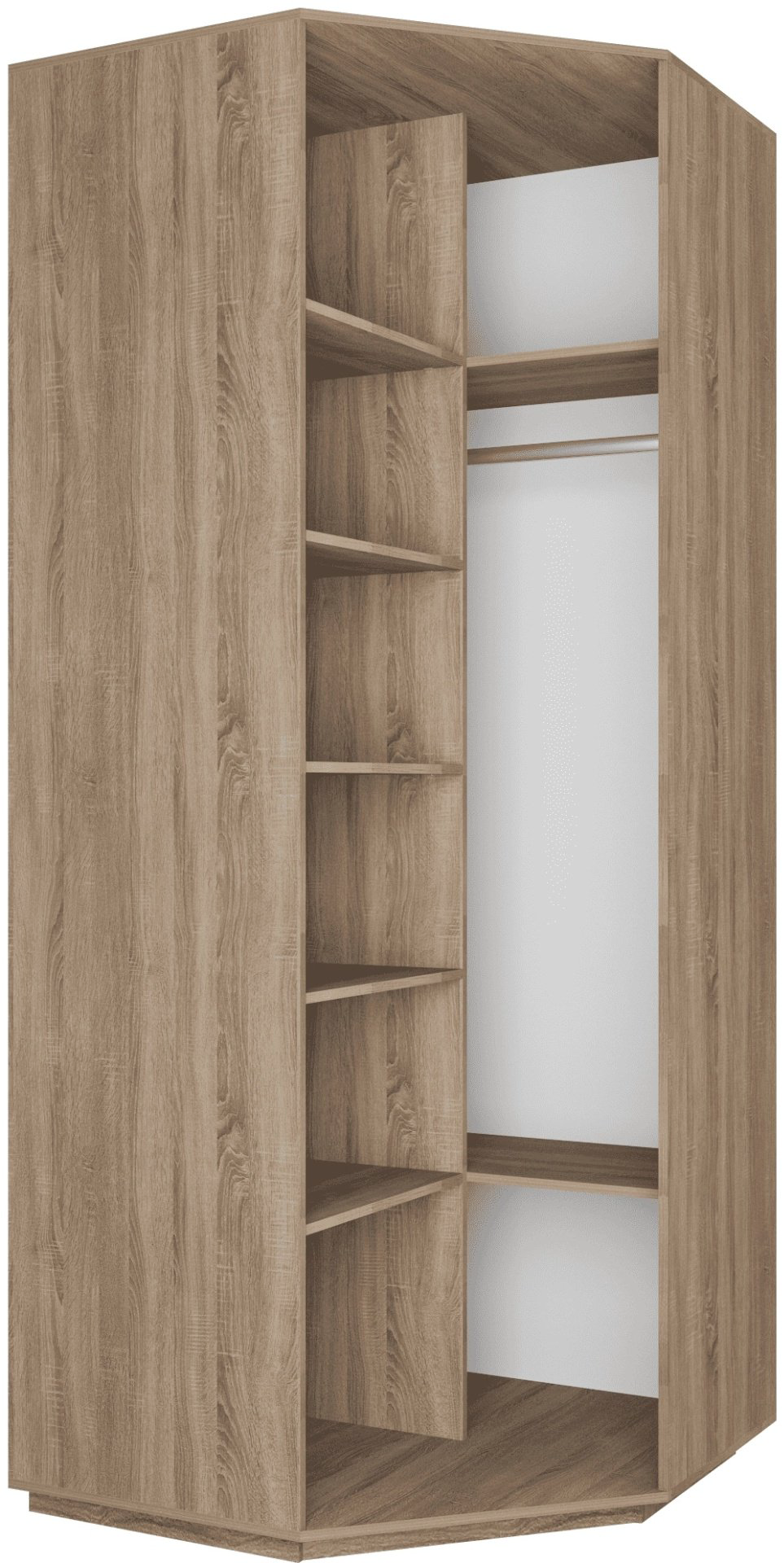 Шкаф распашной Мебель Азии Экспрес 90x220х90см коричневый купить,NaN