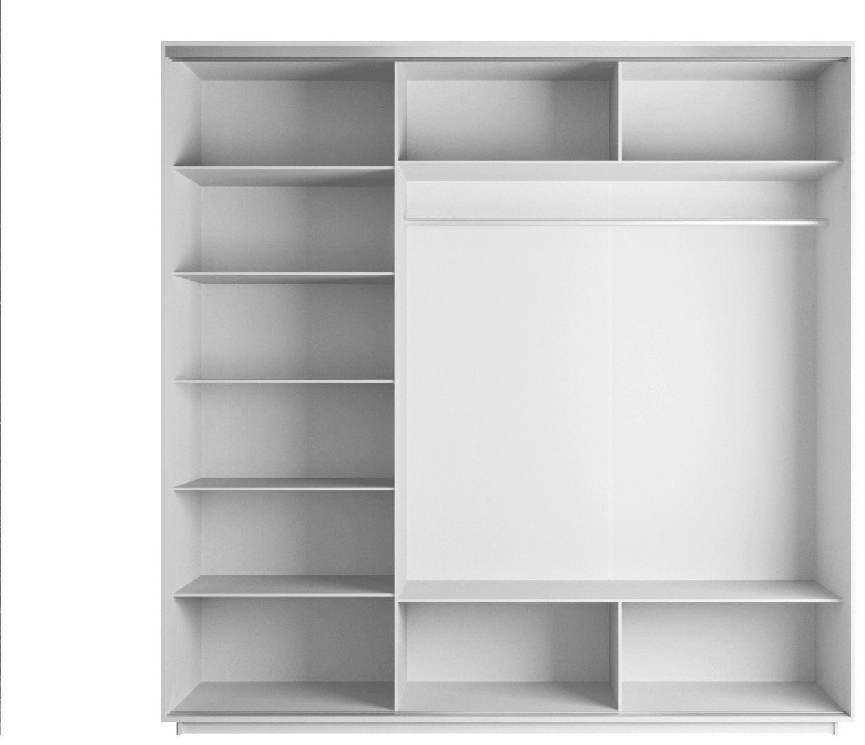 Шкаф-купе Мебель Азии Экспресс 240 3-240, 240x240х60 см, белый - ForteMarket Шкаф-купе Мебель Азии Экспресс 240 3-240, 240x240х60 см, белый купить,0