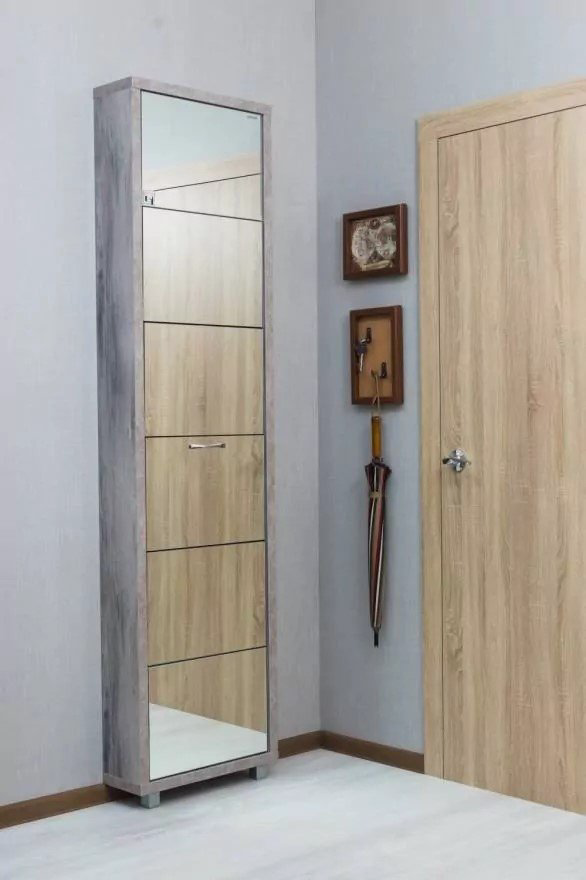 Обувница Айрон Люкс Твикс 55x19x207см серый купить,NaN