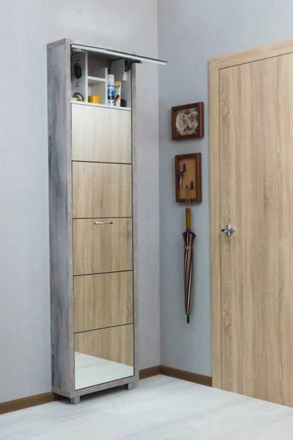 Обувница Айрон Люкс Твикс 55x19x207см серый купить,NaN