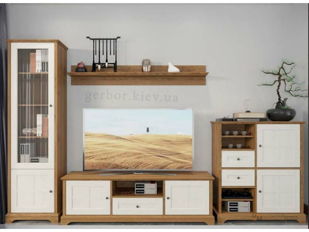 Стенка Lux Mebel Лана 118499244 белый купить,NaN