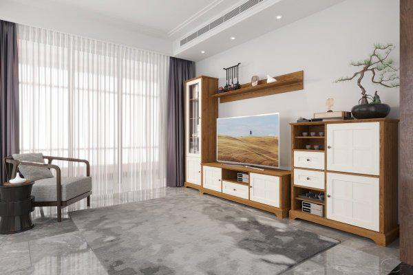 Стенка Lux Mebel Лана 118499200 белый купить,NaN