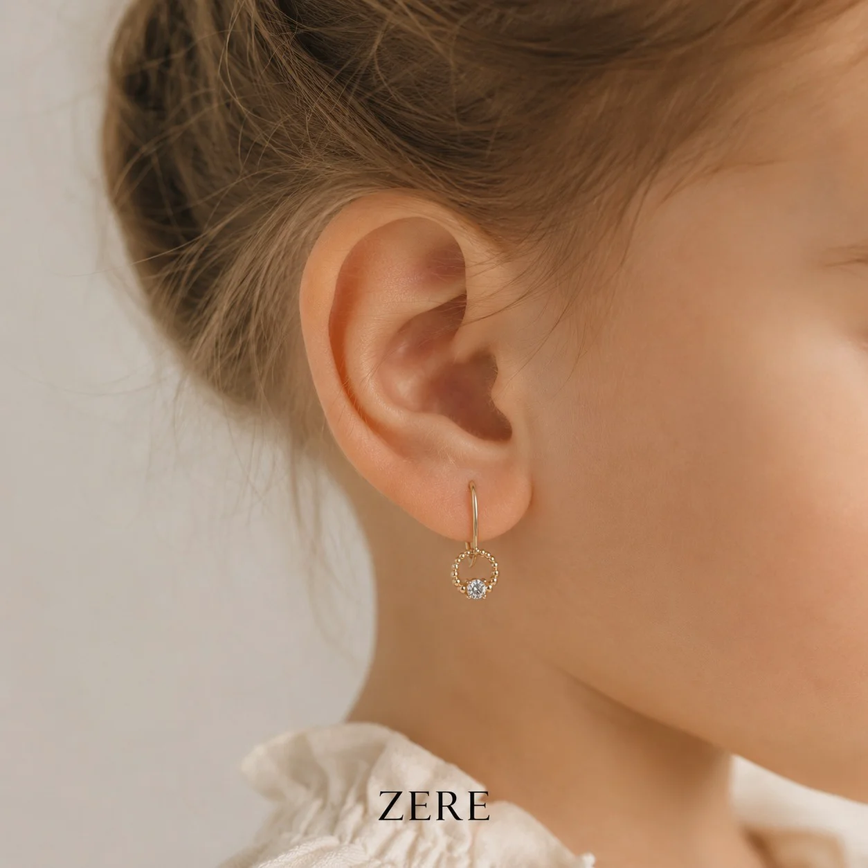 Серьги детские Zere ZR260525 красное золото 1.30гр  купить,106750
