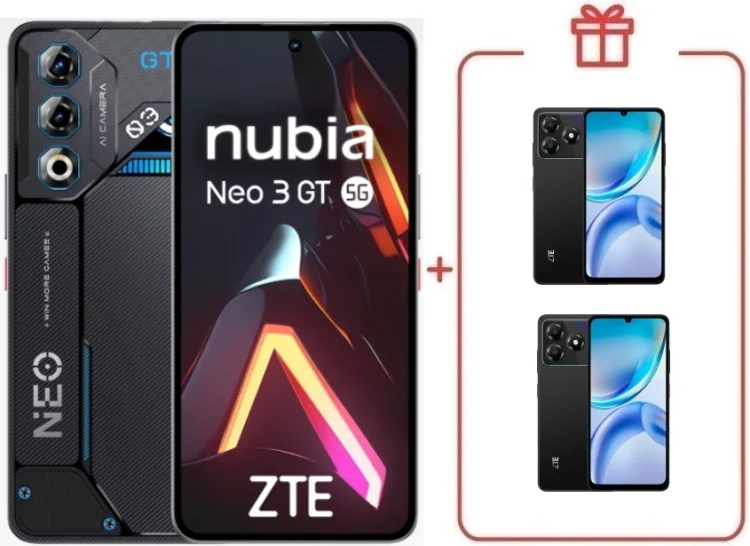 Смартфон ZTE Nubia Neo 3 GT 5G 8/256GB черный + подарок  купить,NaN