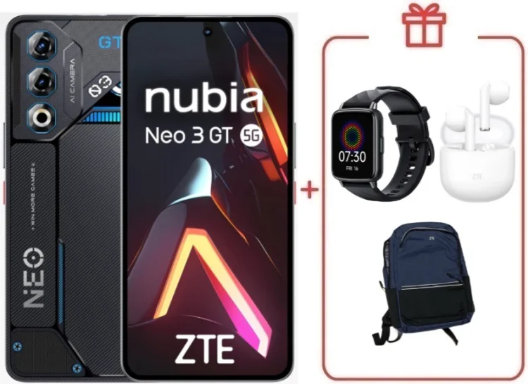 Смартфон ZTE Nubia Neo 3 GT 5G 8/256GB черный + подарок  купить,NaN