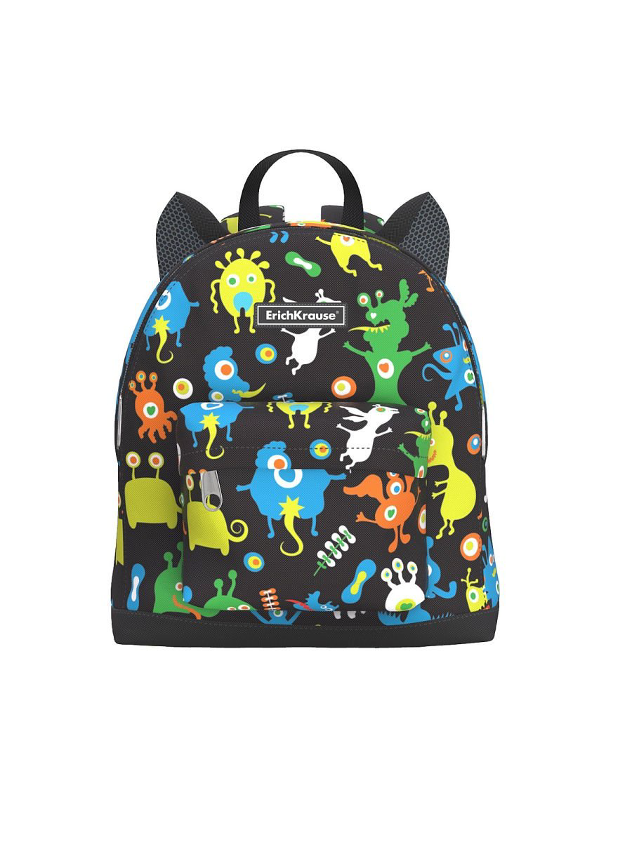 Рюкзак  Erich Krause EasyLine Mini Animals 6L Funny Monsters черный купить,NaN