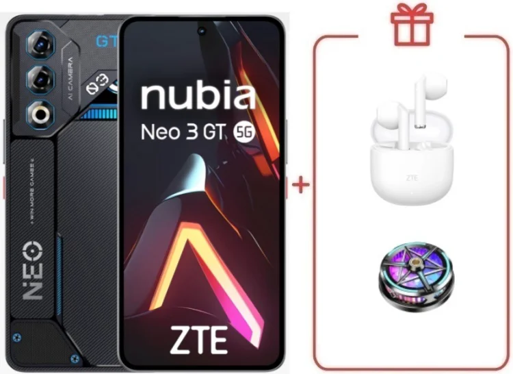 Смартфон ZTE Nubia Neo 3 GT 5G 8/256GB черный + подарок  купить,NaN