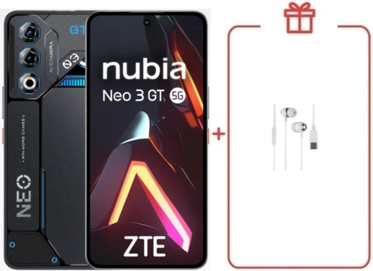 Смартфон ZTE Nubia Neo 3 GT 5G 8/256GB черный + подарок  купить,NaN