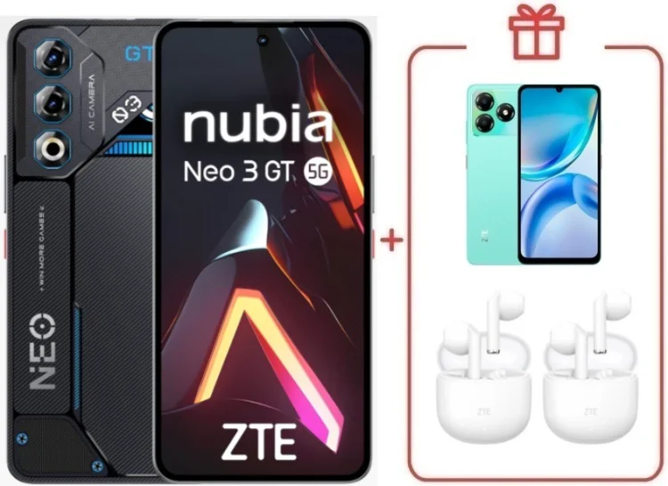 Смартфон ZTE Nubia Neo 3 GT 5G 8/256GB черный + подарок  купить,NaN