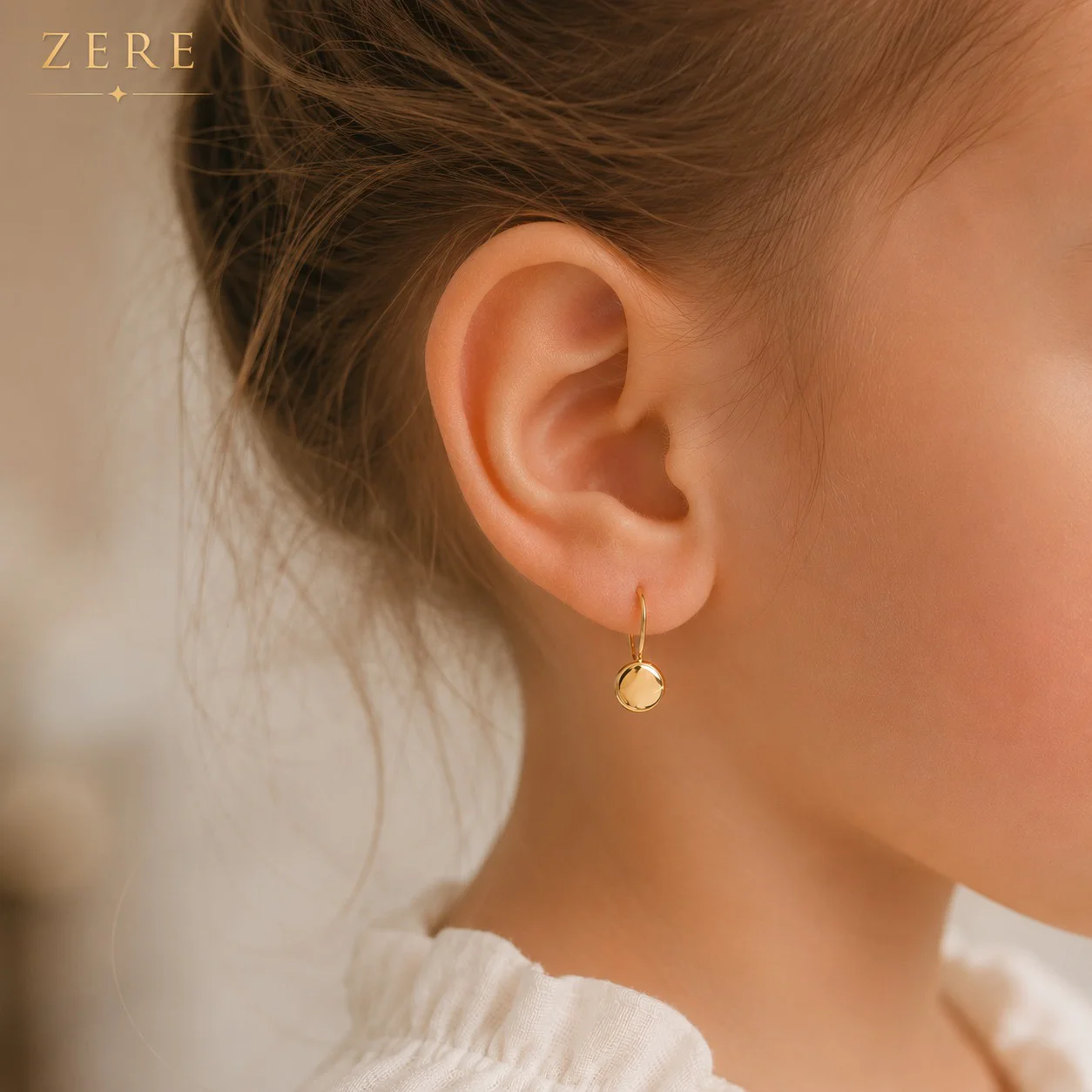 Серьги детские Zere ZR260527 красное золото 1.04гр купить,86600