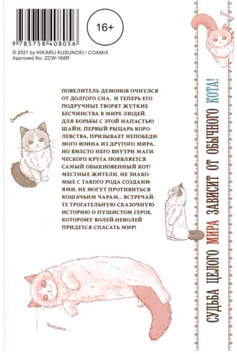 Книга Кусуноки Х.: Кот-герой из другого мира приходит на помощь. Том 1 купить,NaN