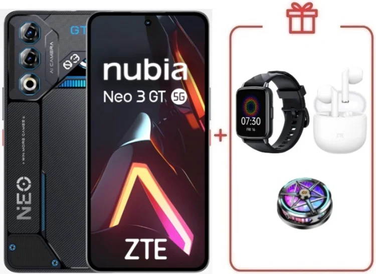 Смартфон ZTE Nubia Neo 3 GT 5G 8/256GB черный + подарок  купить,NaN