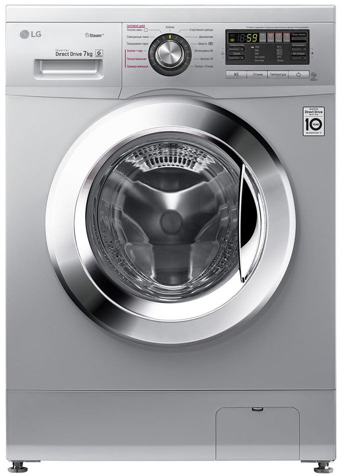 Стиральная машина LG F1296HDS4 серебристая