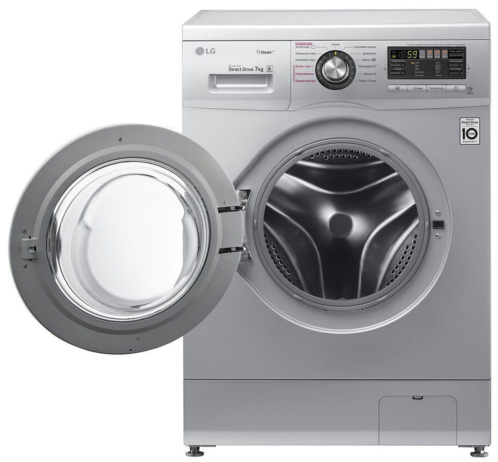 Стиральная машина LG F1296HDS4 серебристая