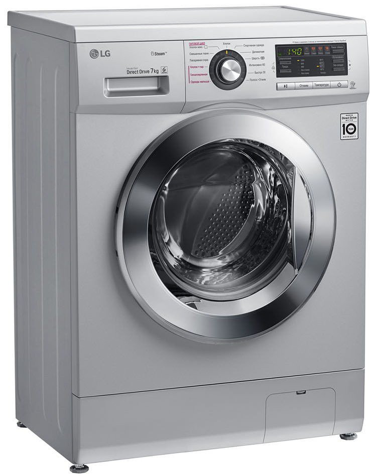 Стиральная машина LG F1296HDS4 серебристая