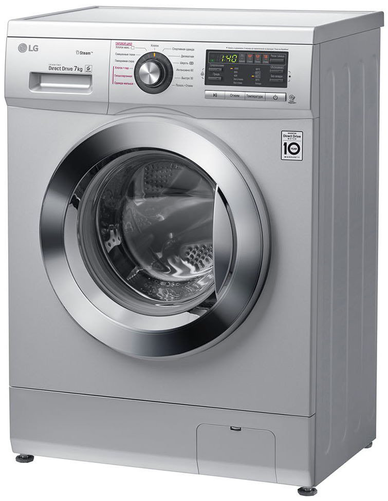 Стиральная машина LG F1296HDS4 серебристая купить,NaN