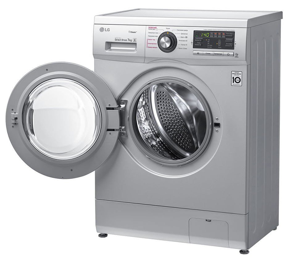 Стиральная машина LG F1296HDS4 серебристая