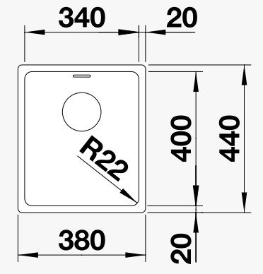 Кухонная мойка Blanco Andano 340-U 522955 серебристая  купить,0