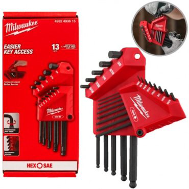 Шестигранный ключ Milwaukee Г-образный 13 шт, L-Form Hex Key Set 4932493615 купить,NaN