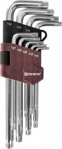 Шестигранный ключ Thorvik Г-образный 9 шт, TTK9S