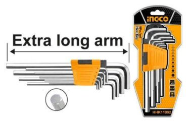 Шестигранный ключ INGCO Г-образный 9 шт HHK11092 купить,NaN