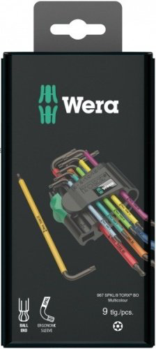 Шестигранный ключ Wera Г-образный 9 шт, 05073593001