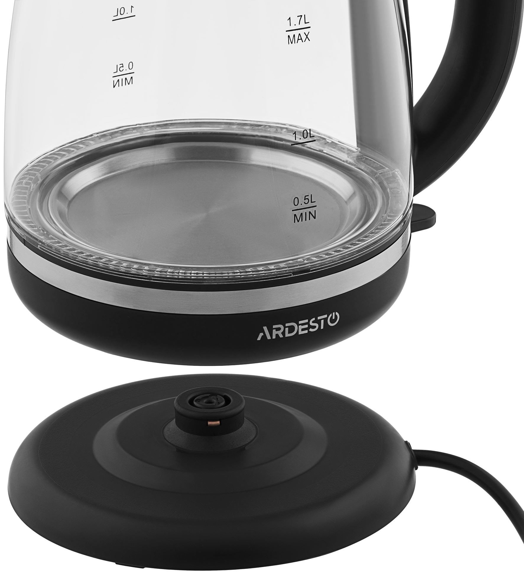 Электрочайник Ardesto EKL-F100 1.7 л черный купить,NaN