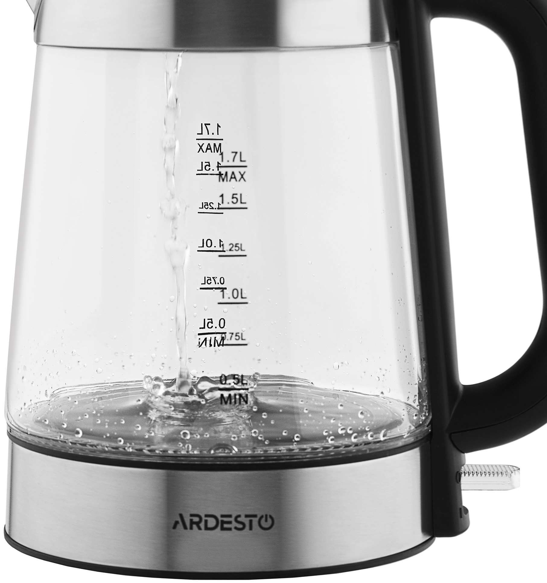 Электрочайник Ardesto EKL-F200 серебристо-черный