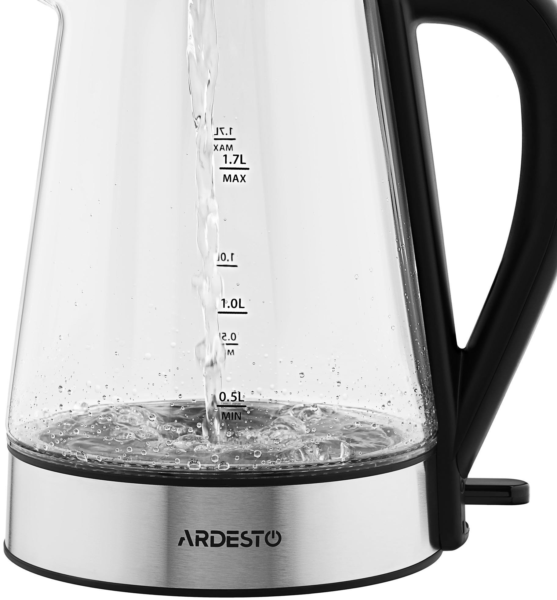 Электрочайник Ardesto EKL-F110 черно-серебристый
