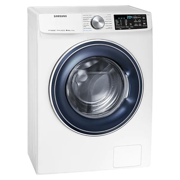 Стиральная машина Samsung WW80R62LVFWDLD белая купить,NaN