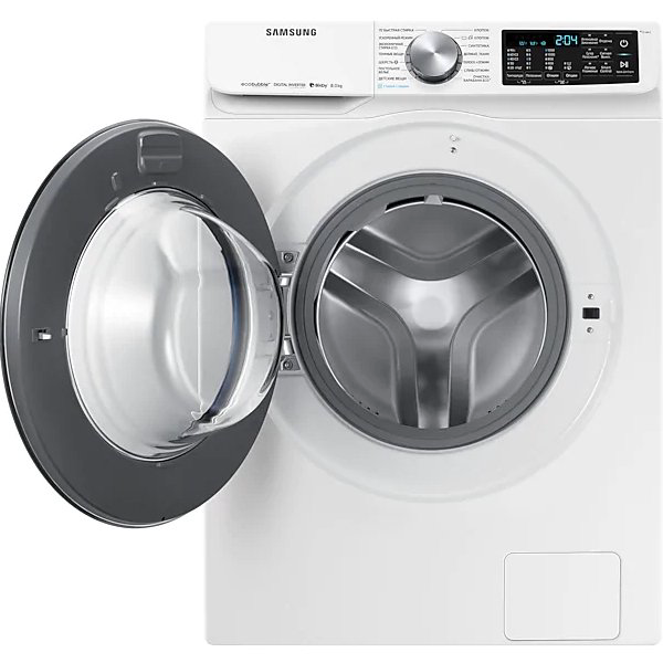Стиральная машина Samsung WW80R62LVFWDLD белая купить,NaN