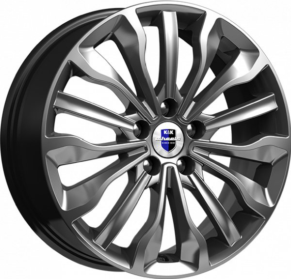 Комплект дисков K&K Атакама КС756-02 5x112 R17x6,5 CB66,6 ET43 дарк платинум  купить,NaN