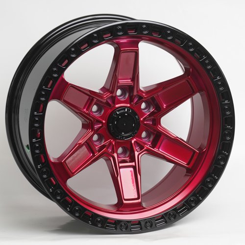 Комплект дисков Kipardo 3293 6х139.7 R18х9 СВ106.1 ЕТ0 candy red-black lip
