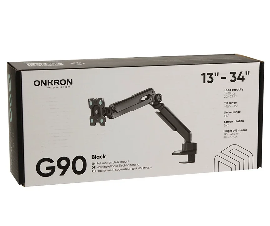 Настольное крепление для монитора Onkron G90 13"-34" чёрное
