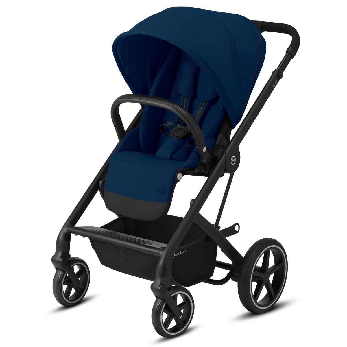Коляска прогулочная с дождевиком Cybex Balios S Lux BLK Navy Blue купить,NaN