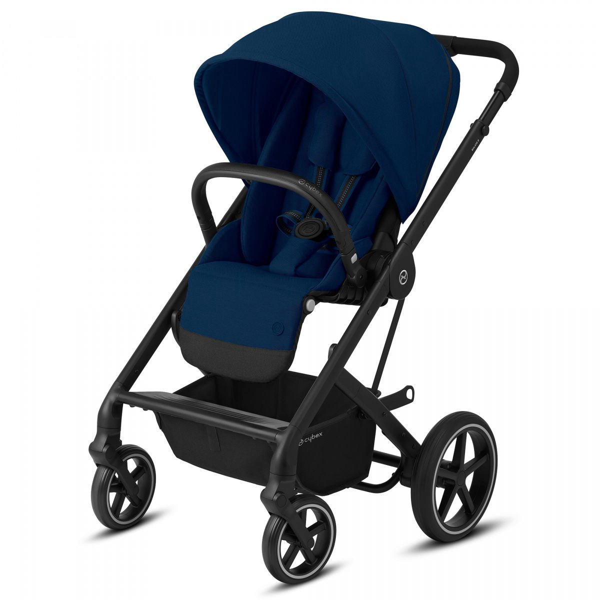 Коляска прогулочная с дождевиком Cybex Balios S Lux BLK Navy Blue купить,NaN