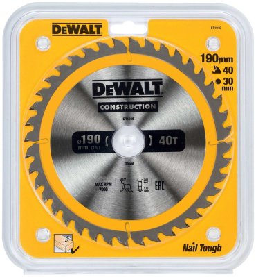 Пильный диск DeWALT DT1945-QZ 190x30 мм, 40Т купить,NaN