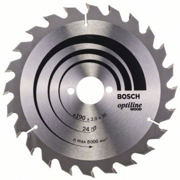 Пильный диск Bosch Optiline Wood 2608641185 190x30 мм