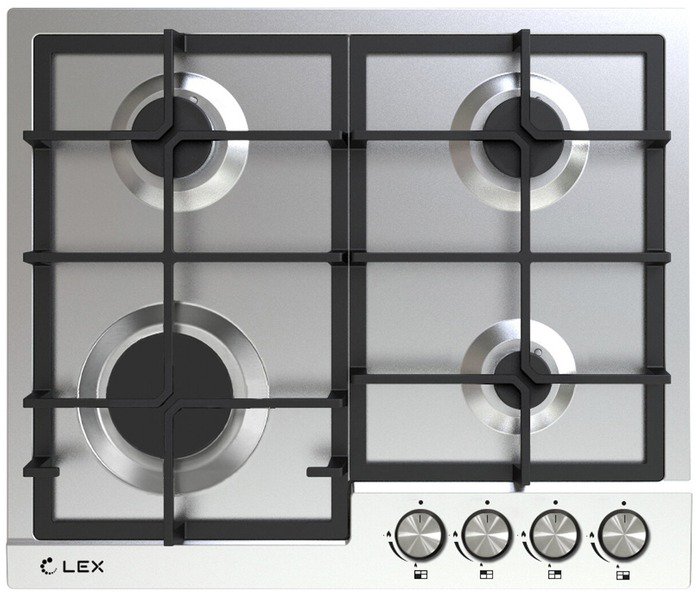 Газовая варочная поверхность Lex GVS 642 IX серебристая