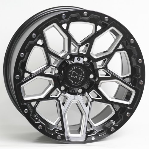 Комплект дисков Kipardo 3252 6х139.7 R18х9,0 СВ106,1 ЕТ12 black milled+rivets купить,NaN